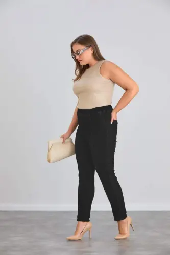 Büyük Beden Jean Pantolon Siyah - 3