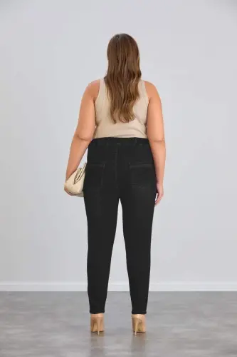 Büyük Beden Jean Pantolon Siyah - 5