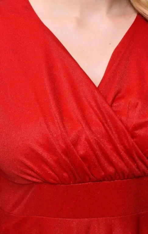 Büyük Beden Kadın Beyaz Pelerin Kollu Kloş Tül Nikah ve Dış Çekim Elbisesi KL3051 - 3