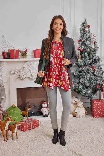 ENMAIN Tunic Tops for Women Plus Size Short Sleeve Top Loose Fit Dressy Casual Swing Summer Tunics Tops to Wear with Leggings - 6