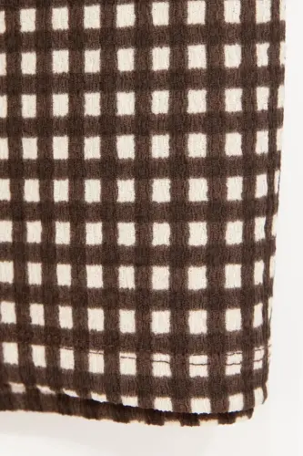 Büyük Beden Lastikli Bağcıklı Geniş Paça Pantolon - 7
