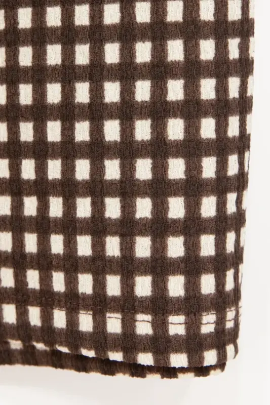 Büyük Beden Lastikli Bağcıklı Geniş Paça Pantolon - 7