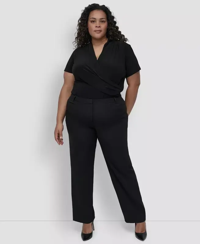 Plus Size Modern-Fit Pants - Black - 1