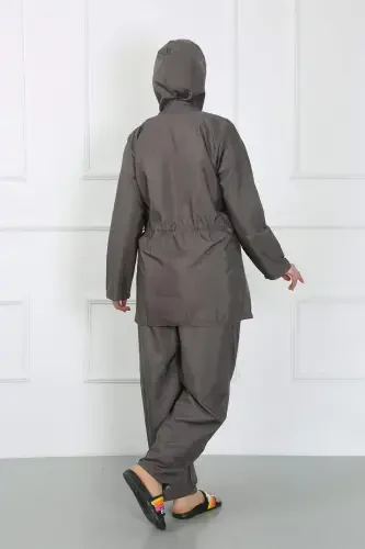 Büyük Beden Tesettür Büyük Mayo Füme 44010 - 4