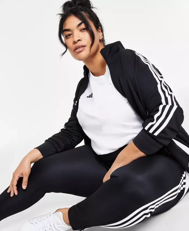 Plus Size Tiro 24 Training Pants-Black/White - 4