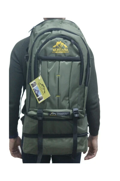 Büyük Boy Körüklü Ve Ayakkabılıklı Dağcı Sırt Çantası 80 Litre-yeşil - MONTANA MOUNTAINER