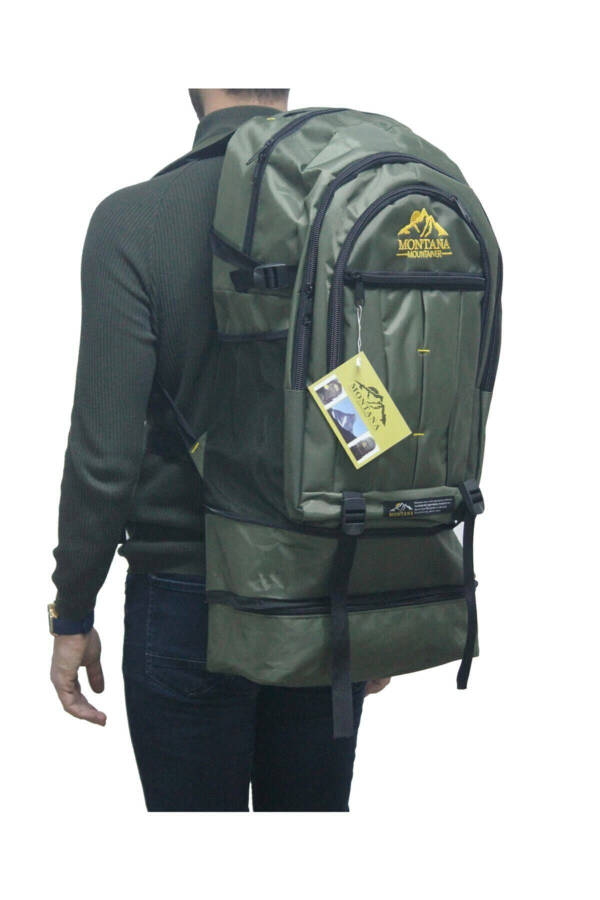 Büyük Boy Körüklü Ve Ayakkabılıklı Dağcı Sırt Çantası 80 Litre - yeşil - 2