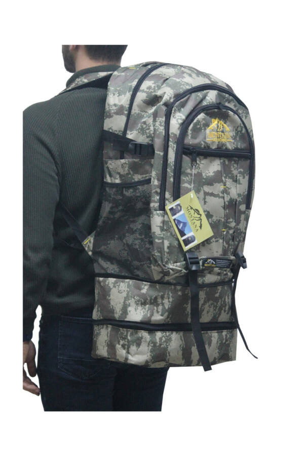 Büyük Boy Körüklü Ve Ayakkabılıklı Dağcı Sırt Çantası 80 Litre - kamuflaj - 6