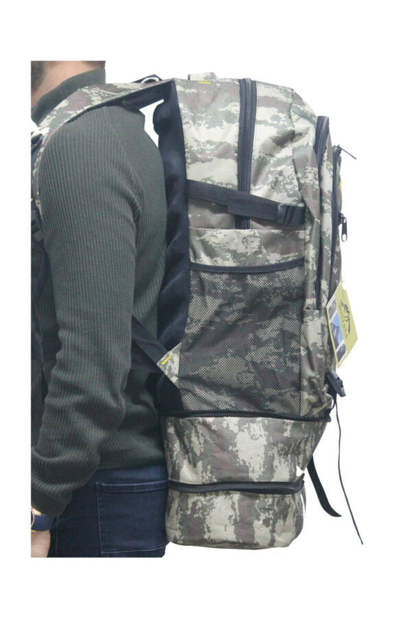 Büyük Boy Körüklü Ve Ayakkabılıklı Dağcı Sırt Çantası 80 Litre - kamuflaj - 3