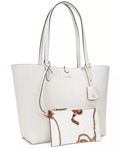 Büyük Çift Taraflı Tote Çanta Soft White/Officer Blt/Cream - 1