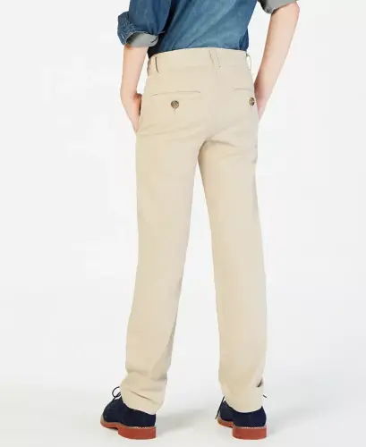 Boys' 8-20 Flat Front Stretch Chino Pants - Travel Khaki - 7