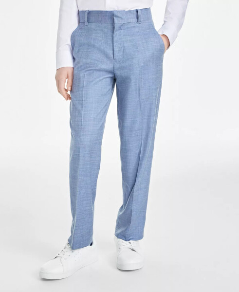 Boys' 8-20 Stretch Sharkskin Suit Pants-Blue 