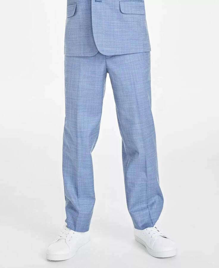 Boys' 8-20 Stretch Sharkskin Suit Pants-Blue - 3