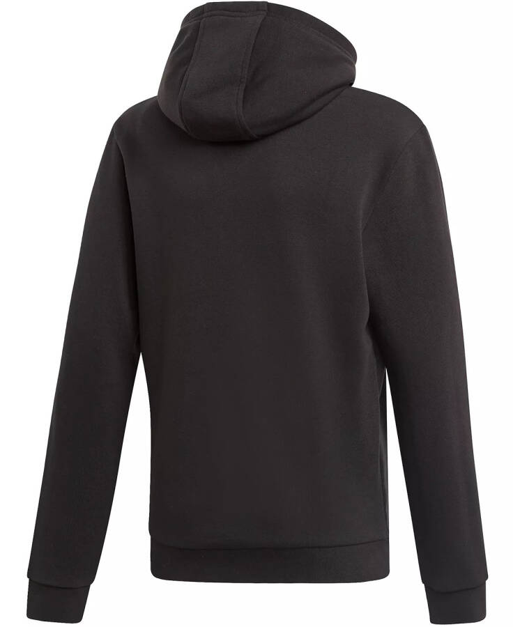 Büyük Çocuklar Logo Baskılı Fransız Havlu Kapüşonlu Sweatshirt Siyah/Beyaz - 10