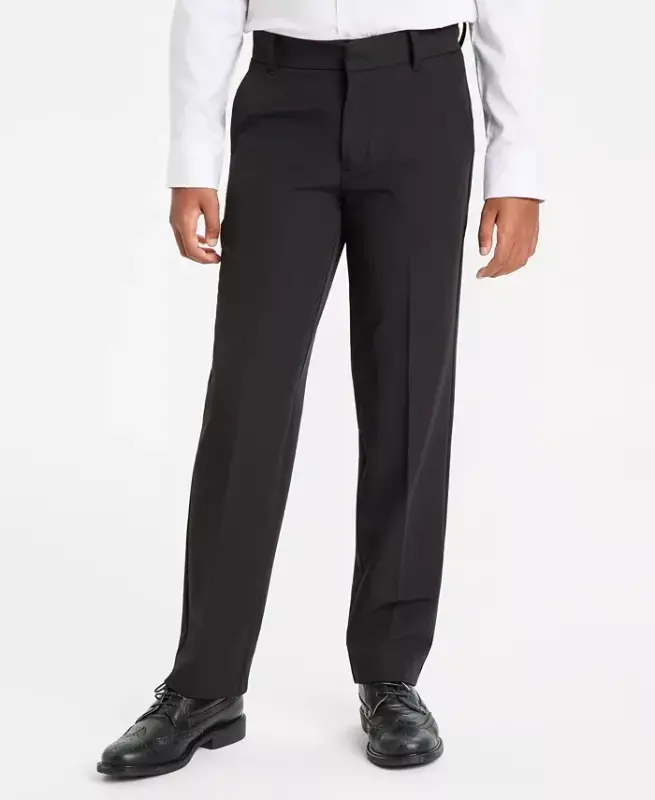 Boys' 8-20 TH Flex Machine Washable Stretch Dress Pants - Black - 1