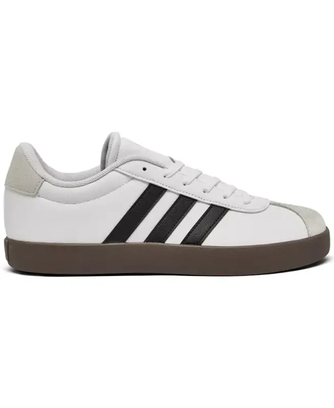 Big Kids' VL Court 3.0 Casual Sneakers from Finish Line - White/Black/Grey - 2