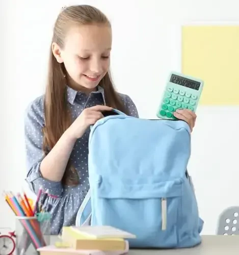 Desk Cute Green Calculator with Big Buttons, Calculators Desktop, 12 Digit with Large LCD Display, Basic Standard Calculator,Mechanical Switch Aesthetic Calculators Office Supplies for Home and School - 7