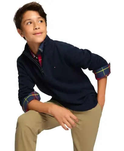 Boys' 8-20 Flat Front Stretch Chino Pants - Gold Khaki - 3