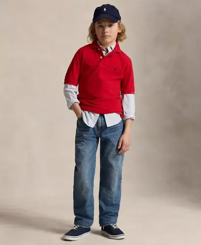 Büyük Erkek Çocuk Pamuklu File Logo Polo Tişört - POLO RALPH LAUREN (1)