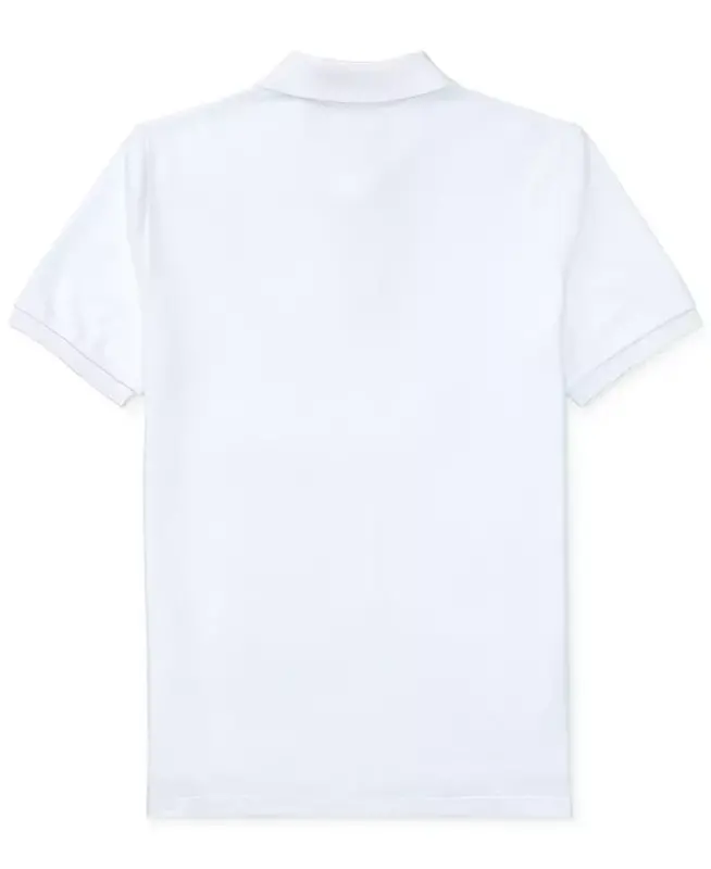 8-20 Boys' Cotton Mesh Logo Polo Shirt - White - 8
