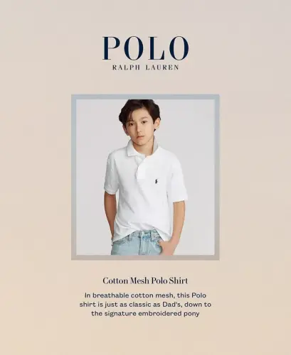 8-20 Boys' Cotton Mesh Logo Polo Shirt - White - 9