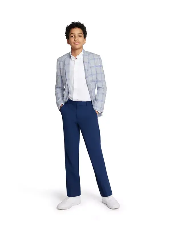 Boys' 8-20 TH Flex Machine Washable Stretch Dress Pants - Navy - 1
