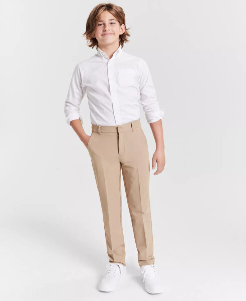 Boys' 8-20 Stretch Performance Dress Pants-Khaki - 9
