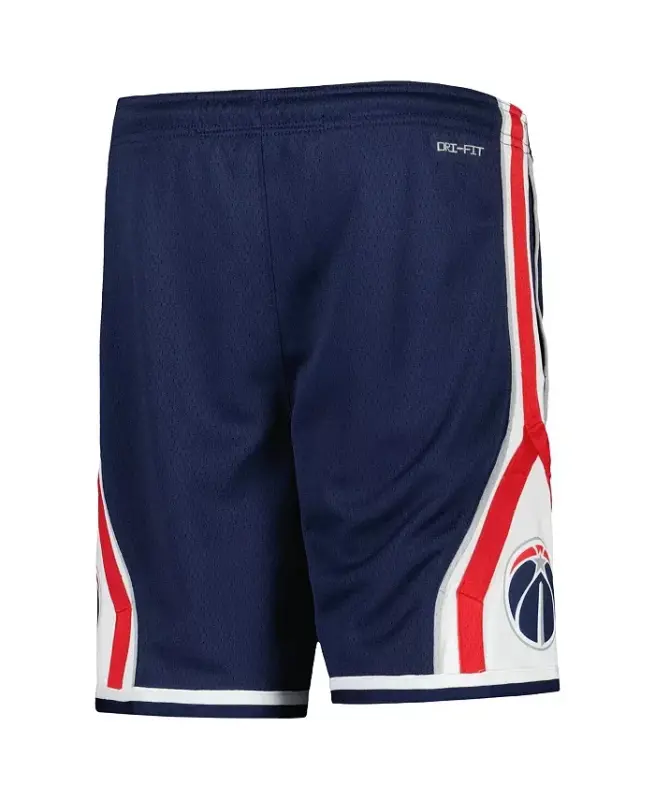 Big Boys and Girls Navy Washington Wizards Statement Edition Swingman Performance Shorts - Navy - 2