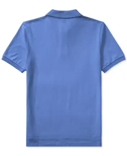 8-20 Boys' Cotton Mesh Logo Polo Shirt - Scottsdale Blue - 5