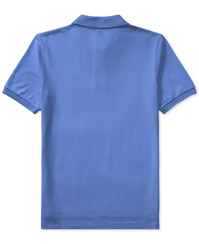 8-20 Boys' Cotton Mesh Logo Polo Shirt - Scottsdale Blue - 5