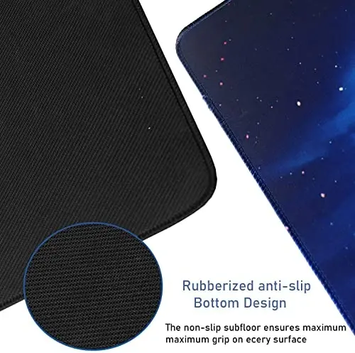 Large Mouse Pad, Gaming Mousepad, 31.5x15.7x0.12 in Extended Mouse Mat Non-Slip Spill-Resistant Desk Pad with Special-Textured Surface, Anti-Fray Stitched Edges for Esports Pros/Office/Home - 10
