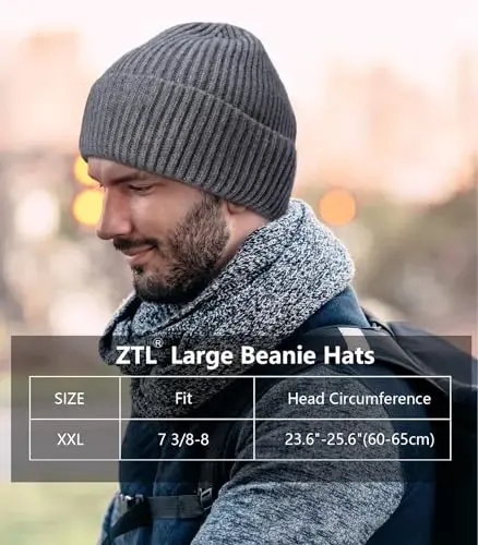 Oversize XXL Beanie Hat for Big Heads 23.6