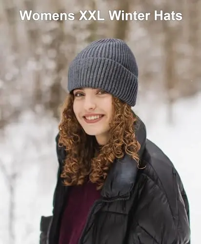 Oversize XXL Beanie Hat for Big Heads 23.6