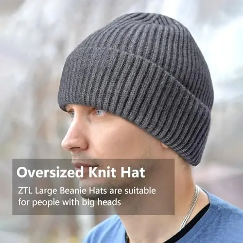Oversize XXL Beanie Hat for Big Heads 23.6