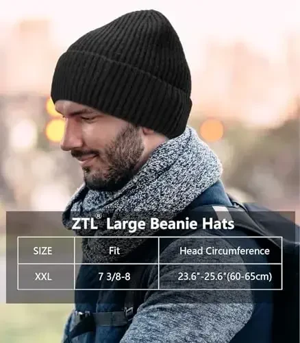 Oversize XXL Beanie Hat for Big Heads 23.6
