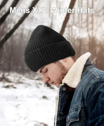 Oversize XXL Beanie Hat for Big Heads 23.6