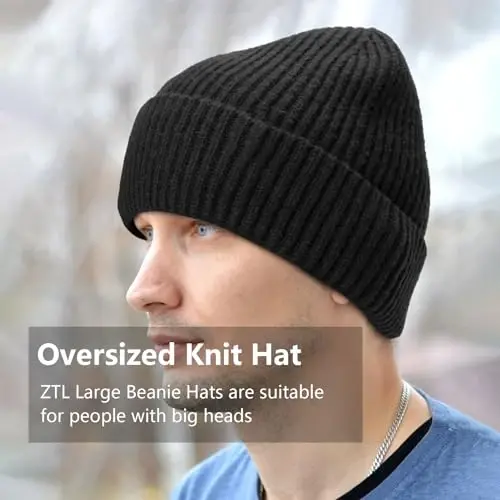 Oversize XXL Beanie Hat for Big Heads 23.6