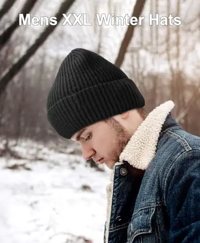 Oversize XXL Beanie Hat for Big Heads 23.6