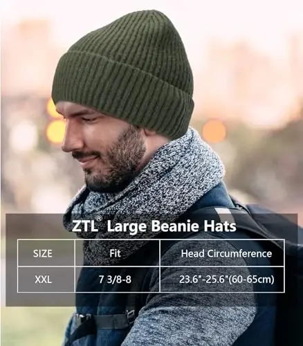 Oversize XXL Beanie Hat for Big Heads 23.6