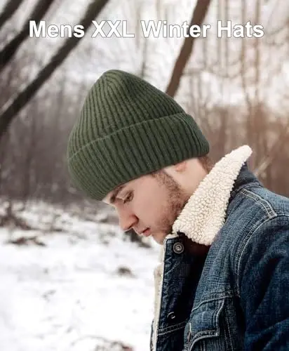 Oversize XXL Beanie Hat for Big Heads 23.6
