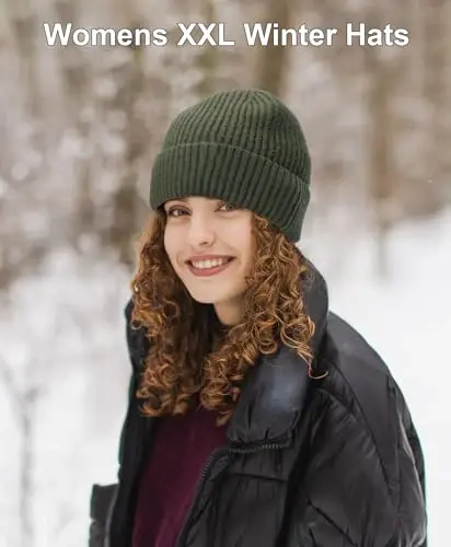 Oversize XXL Beanie Hat for Big Heads 23.6