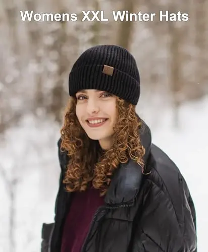 Oversize XXL Beanie Hat for Big Heads 23.6