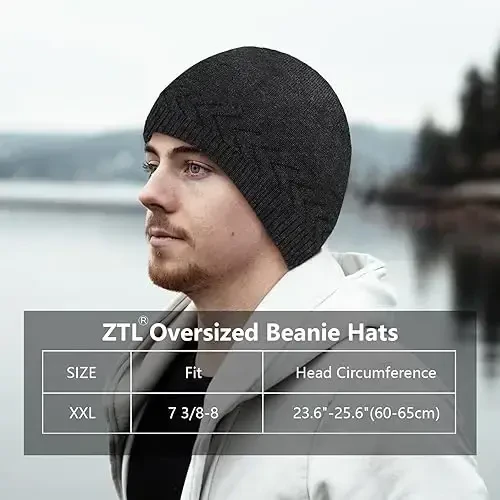 Oversize XXL Beanie Hat for Big Heads 23.6