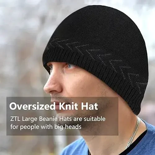Oversize XXL Beanie Hat for Big Heads 23.6