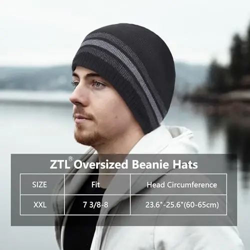Oversize XXL Beanie Hat for Big Heads 23.6