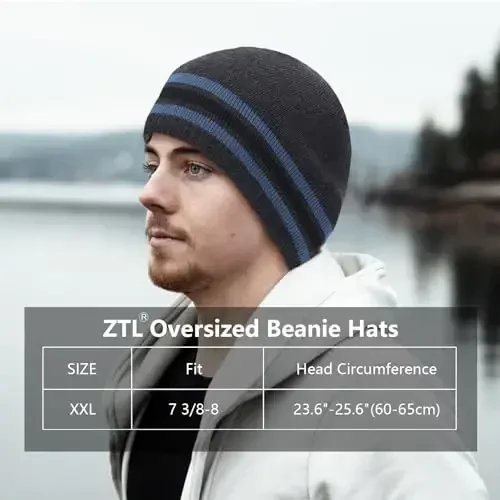 Oversize XXL Beanie Hat for Big Heads 23.6