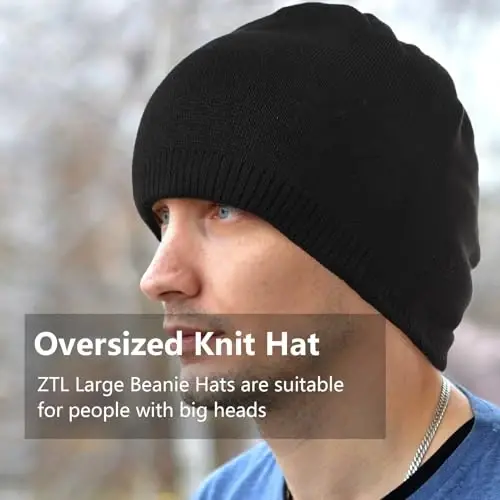 Oversize XXL Beanie Hat for Big Heads 23.6
