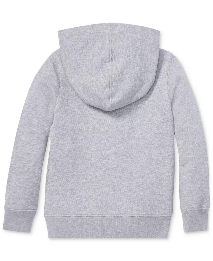 Büyük Kızlar Fransız Havlu Tam Fermuarlı Kapüşonlu Sweatshirt Açık Gri Melanj - 5