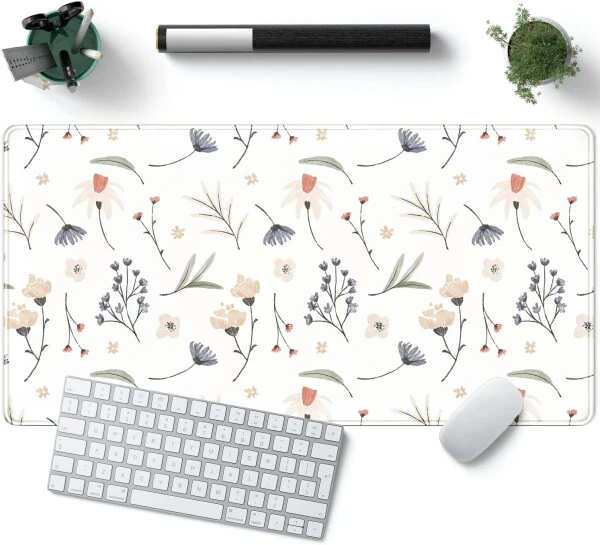 armdgodx White Flowers & Grass Mouse Pad, White-B-WHITEFLOWERSANDGRASS - 6