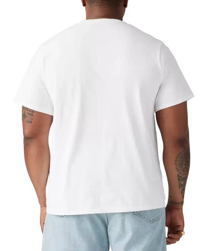 Men's Big and Tall Graphic Crewneck T-shirt - White - 3